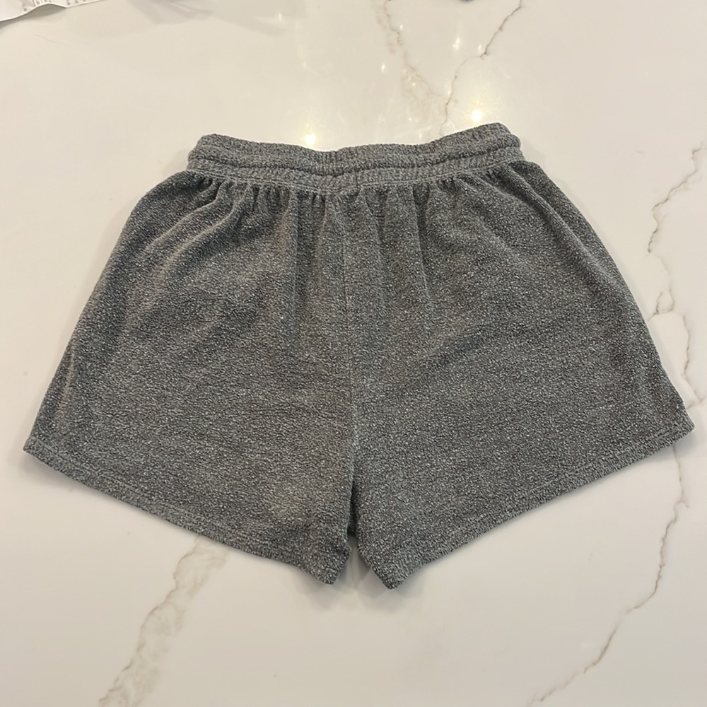 DONNI Terry Cloth Henley Shorts Gray - Picture 9 of 11